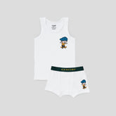 طقم داخلي مطبوع للأولاد (حمالة +بوكسر)